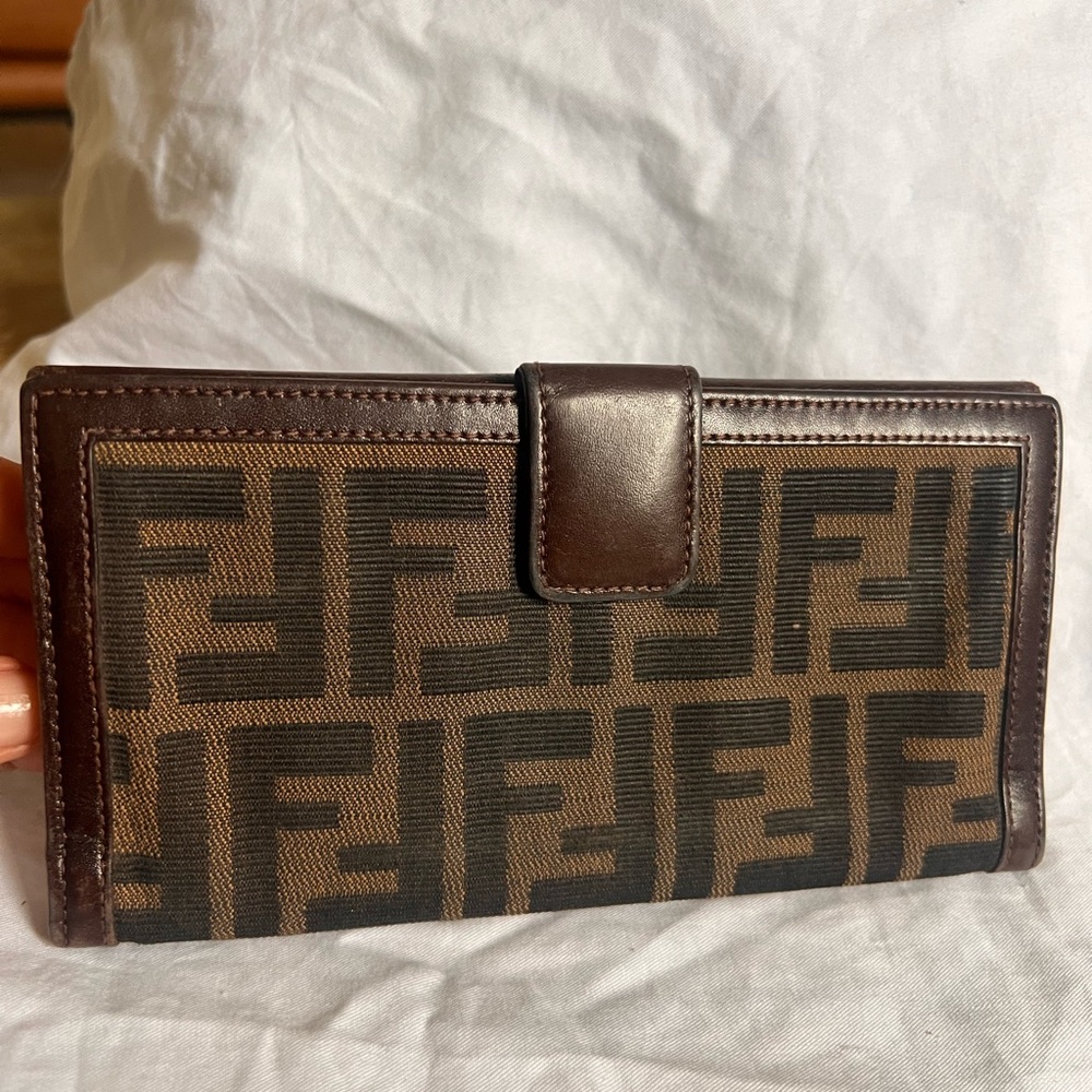 Fendi Zucca print continental wallet. Genuine and in good condition.